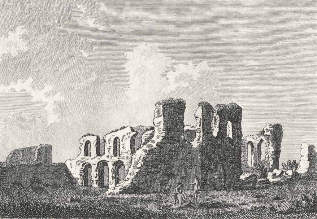 BERKS. Reading Abbey. Grose. 18C 1795 old antique vintage print picture
